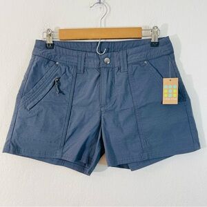 NWT Title Nine Big B Mid Rise Shorts Women Size 4 Gray Pockets Hiking Camping